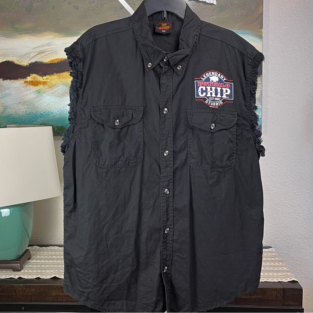 🔥Hot Leathers🔥 Buffalo Chip Sturgis 100% Cotton Sleeveless Shirt Size  3XL